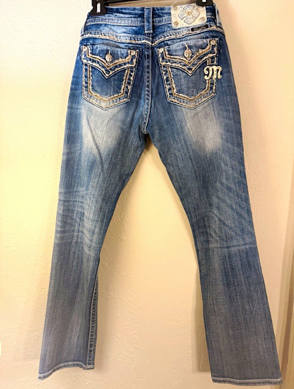 Miss Me Easy Straight JE8021ET2R Women’s Size 28 Wash Distressed Stretch Jeans